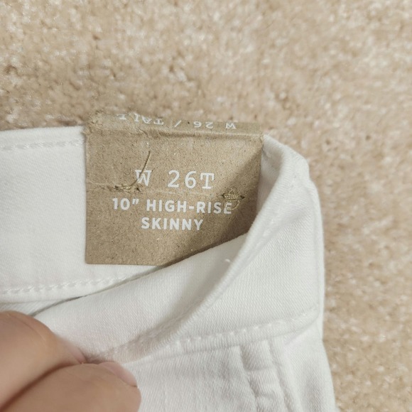 Madewell White 10" High Rise Skinny Jeans Size 26 Tall New - Picture 9 of 9